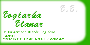 boglarka blanar business card